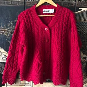 Genuine merino wool Irish Aran Crafts cardigan